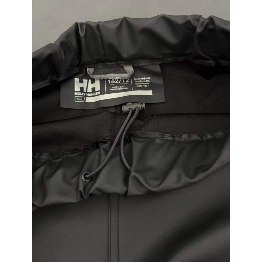 Helly Hansen Rain Pants Size 152/12 Black Voss Waterproof Junior Youth Outdoors